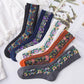 Hohe Retro-Socken Einzigartige bestickte Blumen-Socken