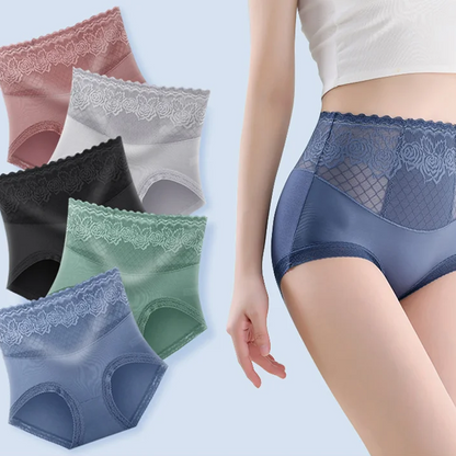 🎊Frühzeitiger Muttertagsverkauf- Kaufen Sie 2 und erhalten Sie 1 gratis🎊High-waist Spitzenhöschen mit Anti-Seitenleckage