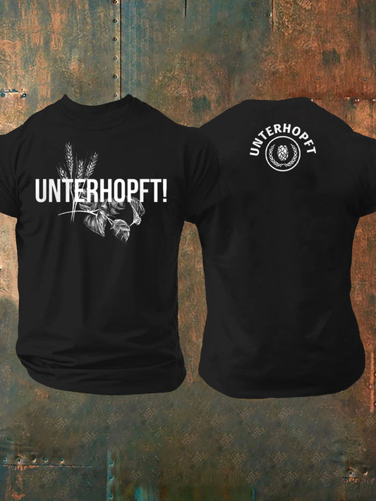 Unterhopft-bedrucktes Kurzarm-T-Shirt für Männer