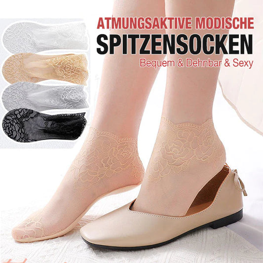 Modische Damen-Spitzensocken (5 Paar)